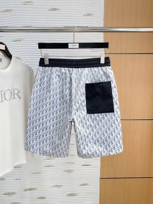 Label Badge Monogram Printed Shorts