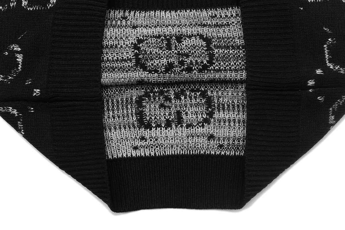 Vintage Jacquard Crew Neck Knit Sweater