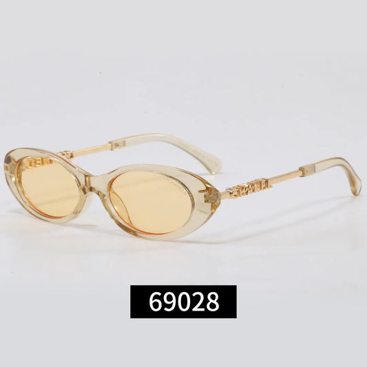 Thin Frame Letter Temples Sunglasses