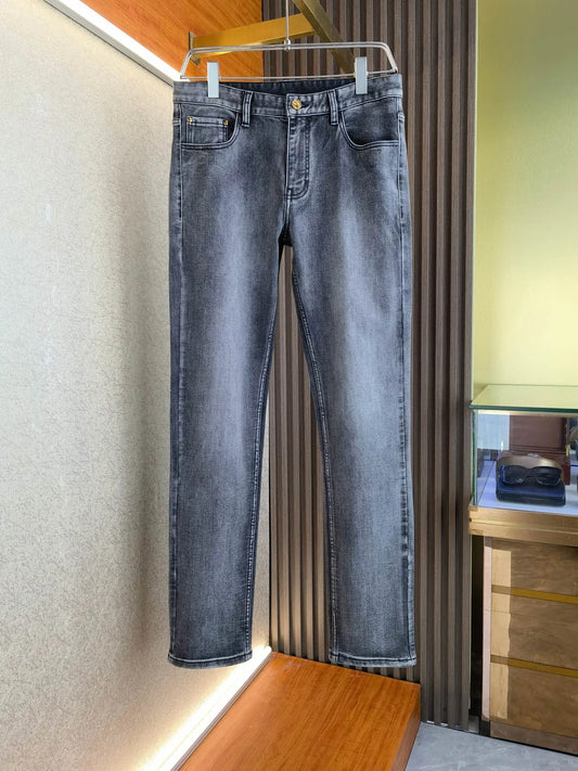 Checkerboard Brown Print Jeans