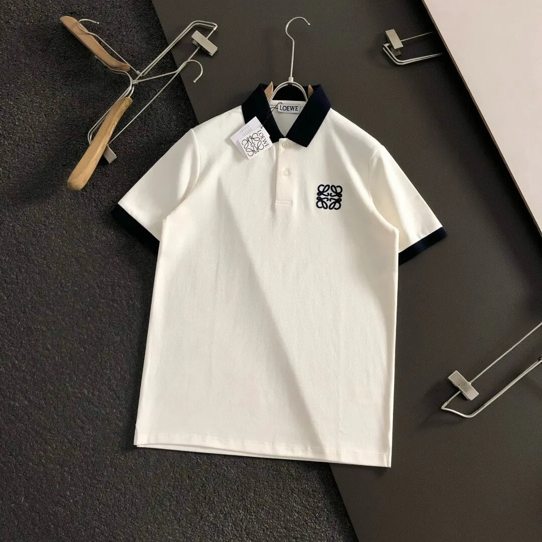 Pattern Embroidered Polo Shirt