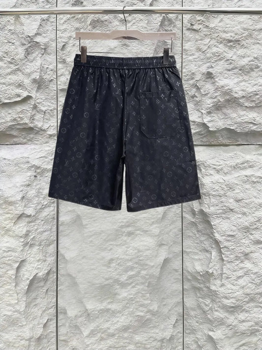 Dark Tone All‑Over Monogram Casual Shorts