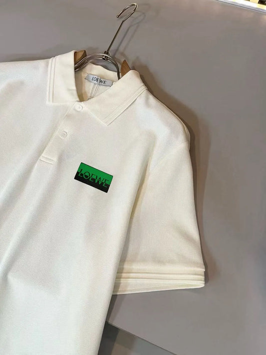 Contrast striped polo shirt