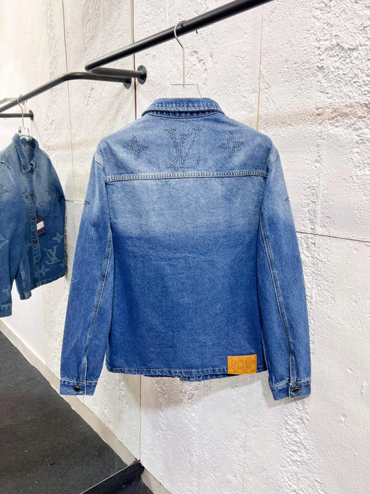 Denim Lapel Single Jacket