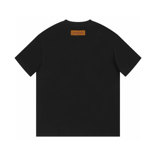 Silver Letter Print T Shirt