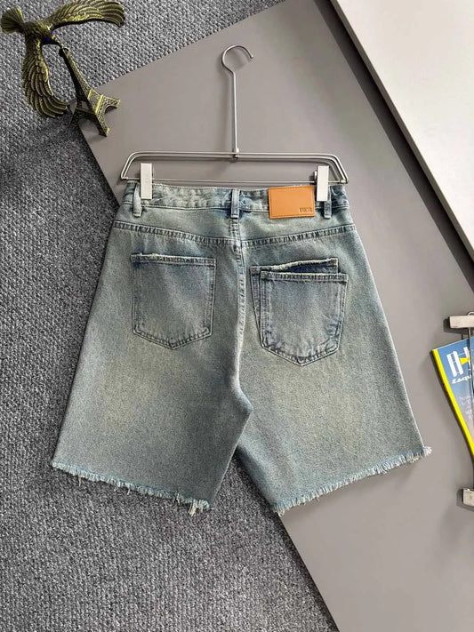 Frayed Hem Vintage Denim Shorts