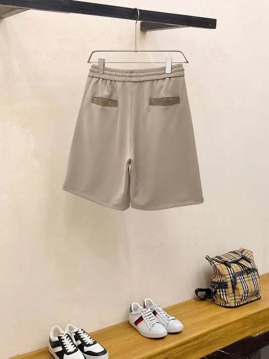 Color‑Block Zipper Cargo Shorts