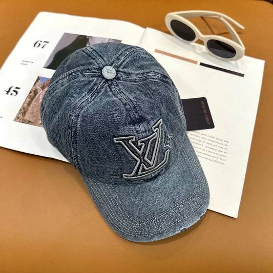 Distressed Denim Baseball Cap