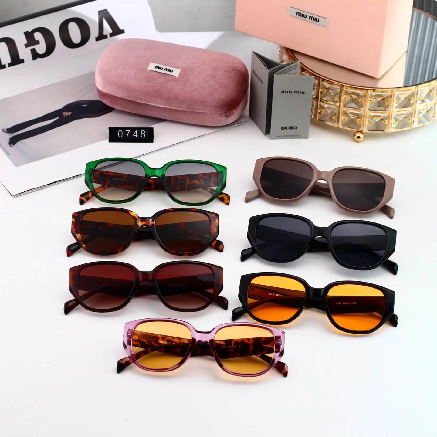 Retro Cat‑eye Square Sunglasses