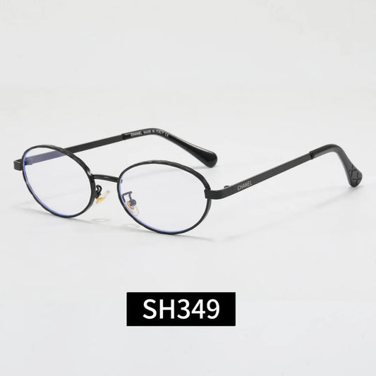 Slim Metal Oval Vintage Sunglasses