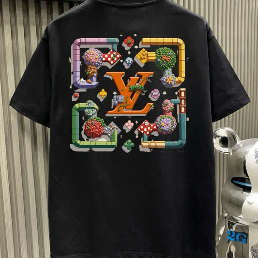 Bright Floral Cartoon T-shirt