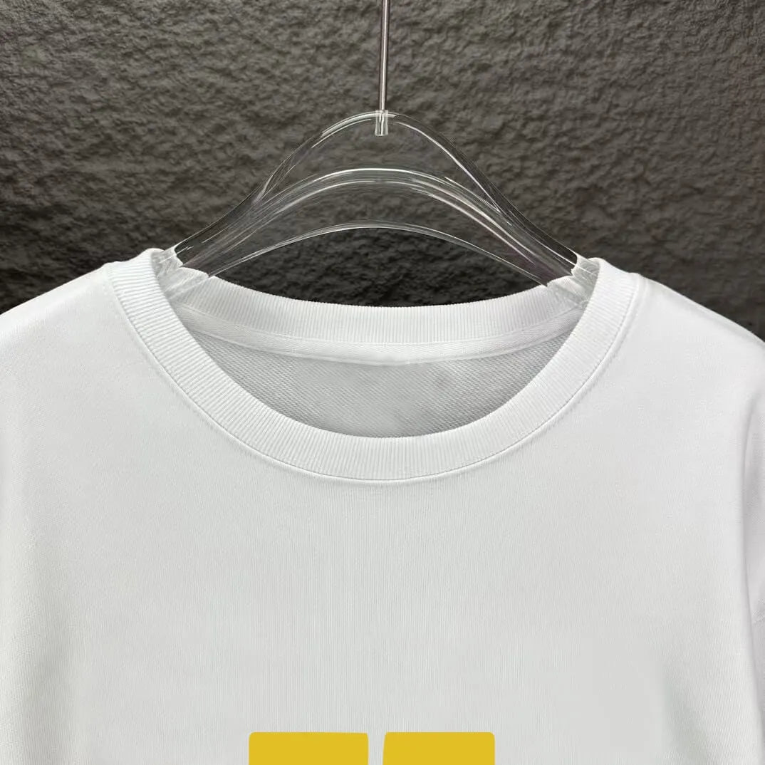 New Yellow Classic Print Sweatshirt