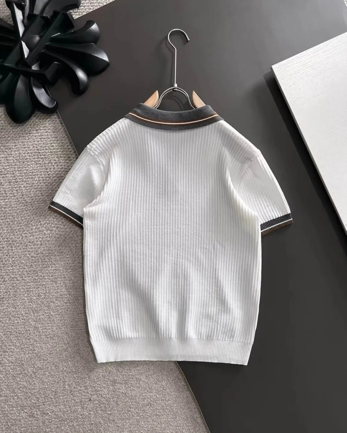 Striped Collared Polo Shirt
