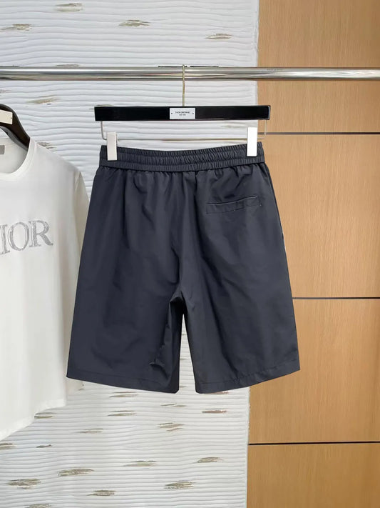 Side Stripe Badge Casual Shorts