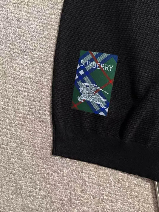 Horse Embroidery Collared Polo Shirt
