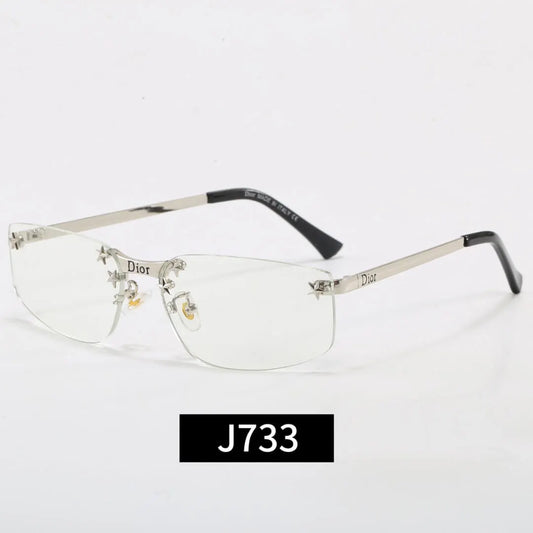 Rimless Star Decor Sunglasses