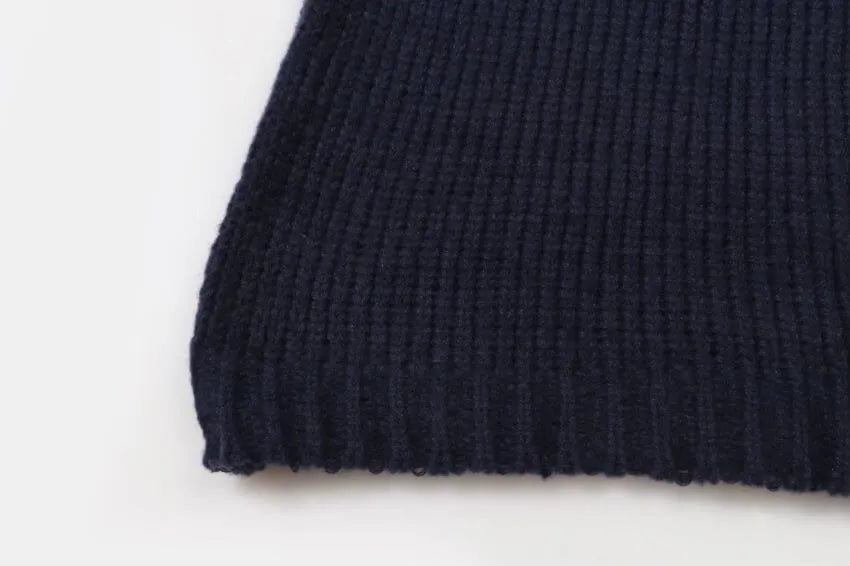 Letter Chunky Knit Sweater