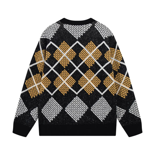 Argyle Letter Sweater
