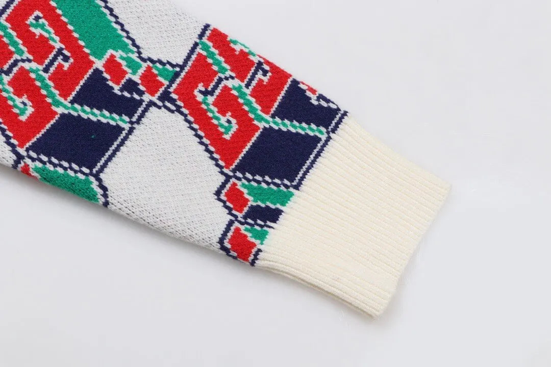 Multicolor Retro Knit Sweater
