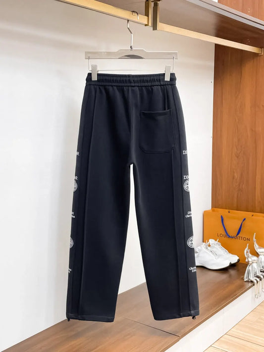 Side Repeating Print Loose‑Fit Pants