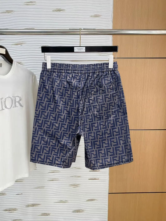Full FF Monogram Printed Casual Shorts