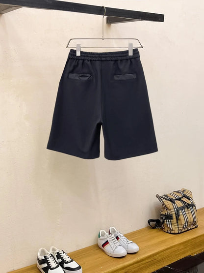 Color‑Block Zipper Cargo Shorts