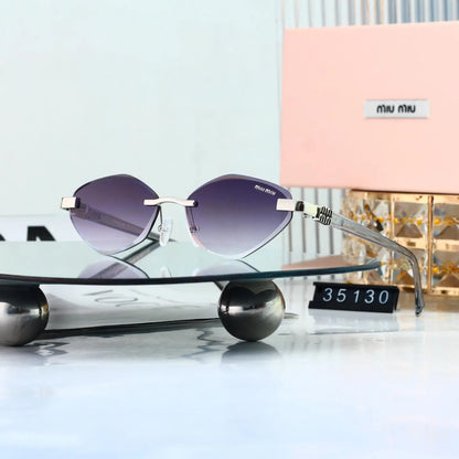 Rimless Irregular Sunglasses
