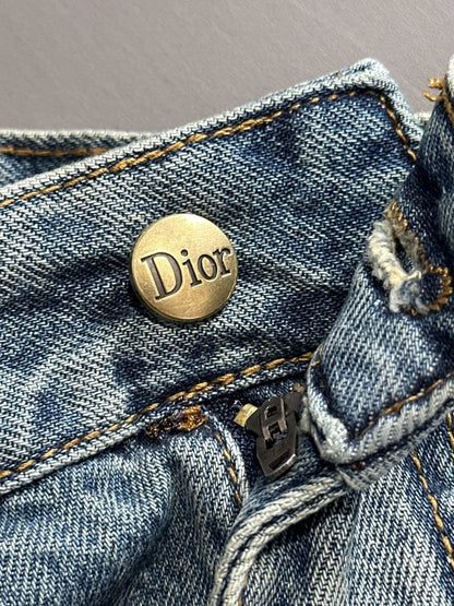 Vintage Distressed Ripped Denim Shorts