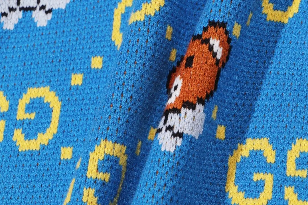 Bear Cartoon Jacquard Sweater