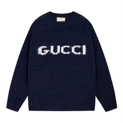 Letter Chunky Knit Sweater