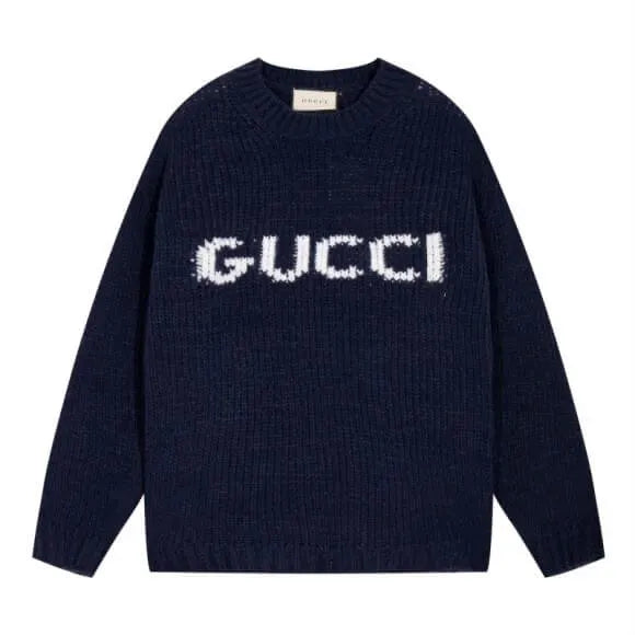 Letter Chunky Knit Sweater