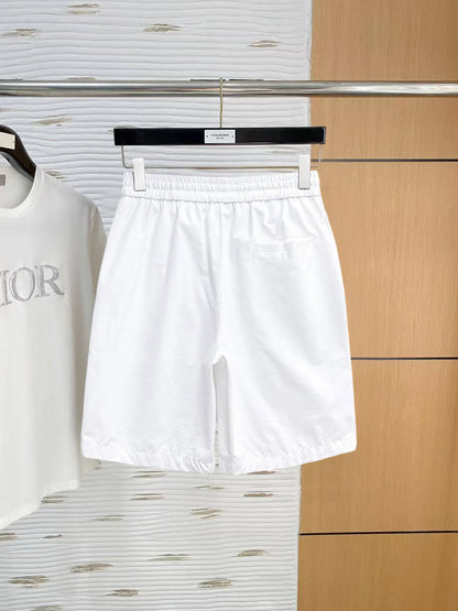 Side Stripe Badge Casual Shorts