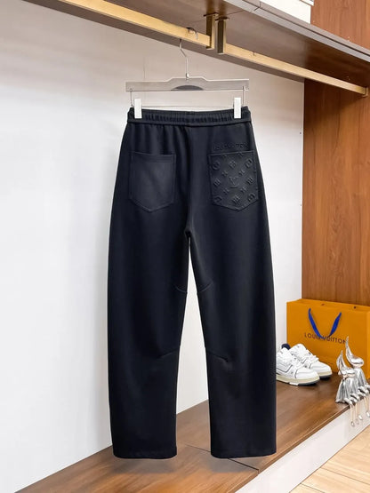 Debossed    Seam Stitching Pants