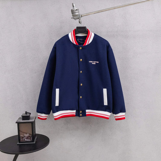 Letter Embroidered Baseball Jacket
