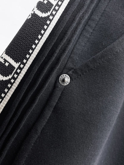 Side Jacquard Tape Straight‑Fit Pants