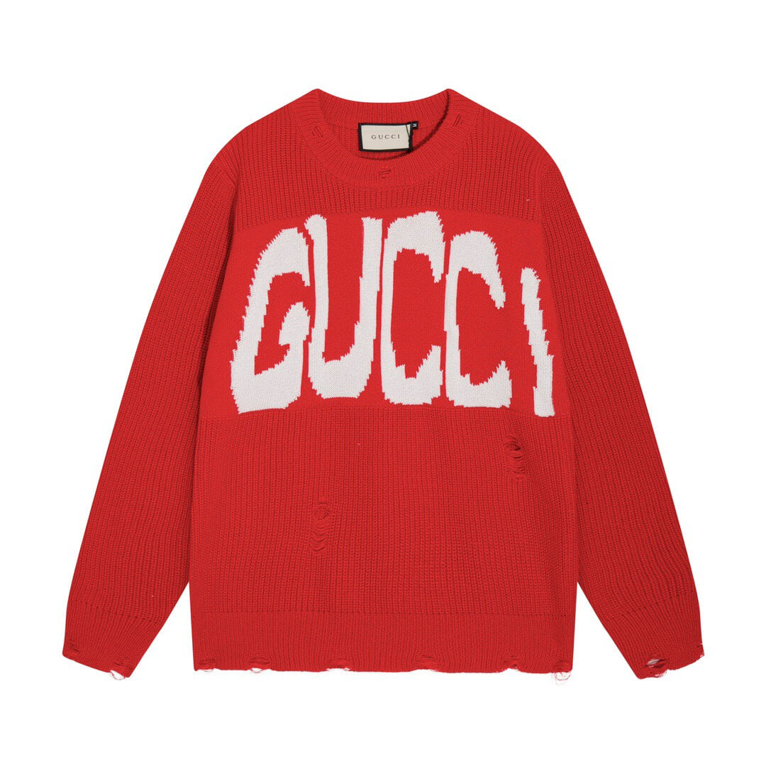 Distressed Crewneck Sweater