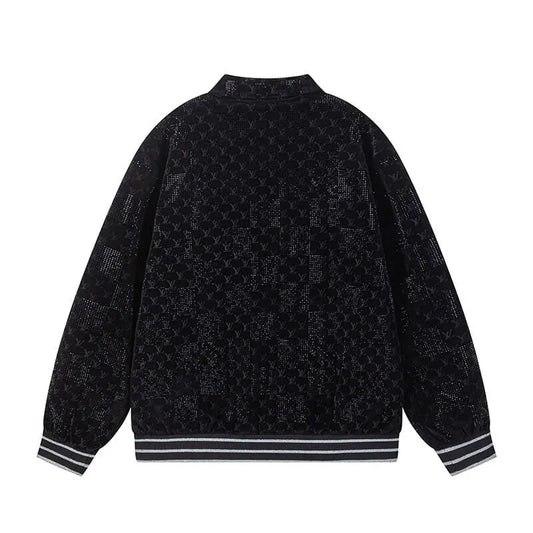 All‑Over Print Rhinestone Jacket