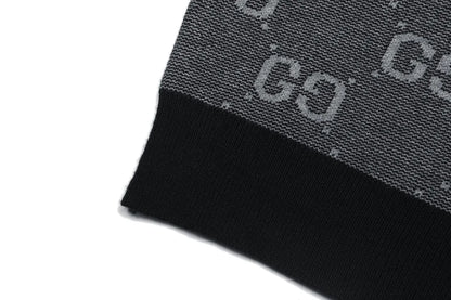 Jacquard Crew Neck Knit Sweater