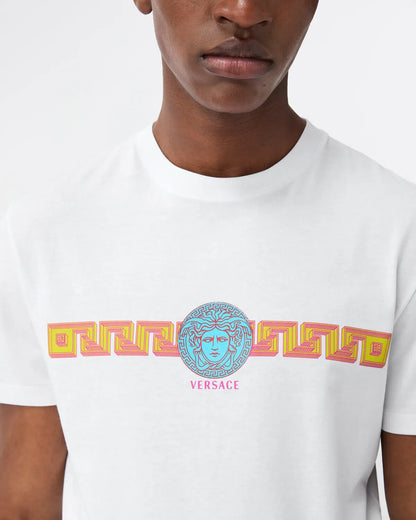 Blue Figure Print T‑Shirt