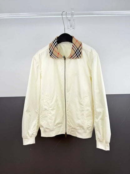 Plaid Ribbed Embroidery Jacket