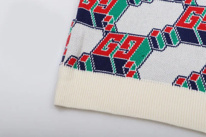 Multicolor Retro Knit Sweater