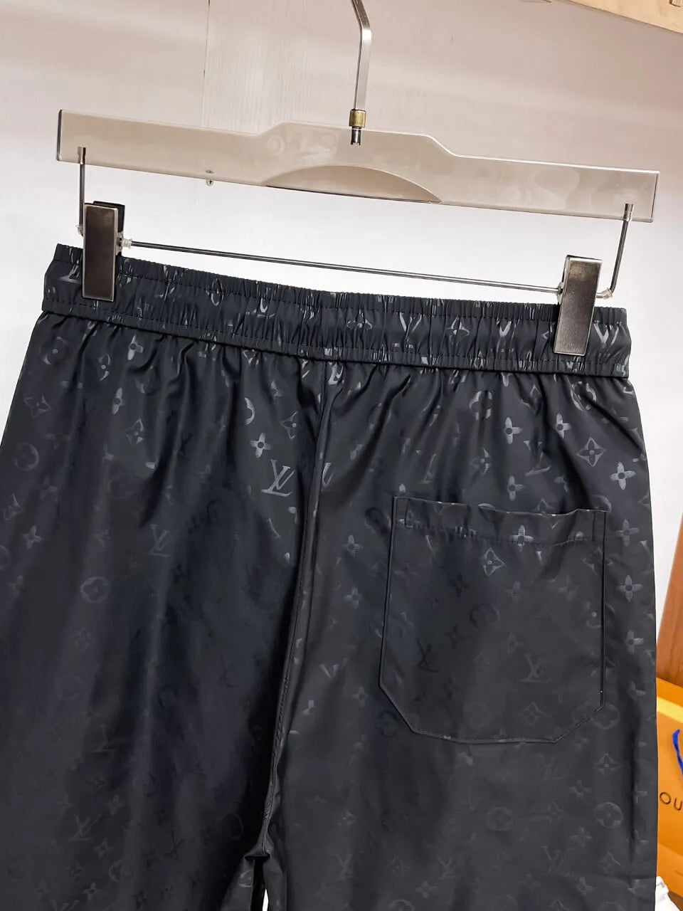 Dark Tone All‑Over Monogram Casual Shorts