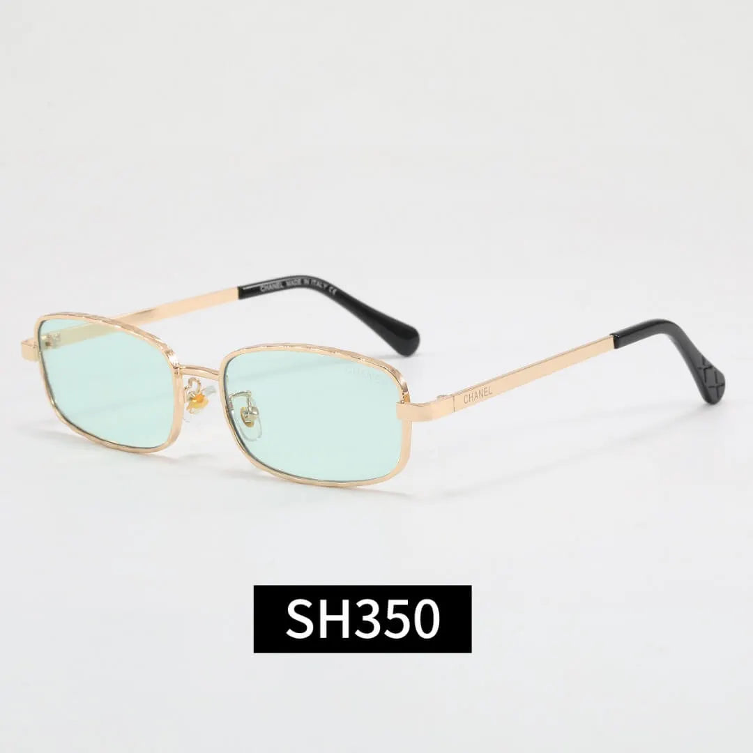 Slim Metal Narrow Rectangle Sunglasses