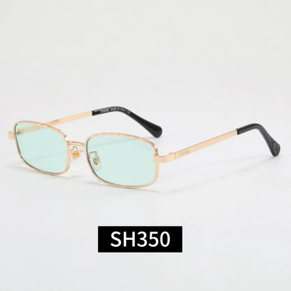 Slim Metal Narrow Rectangle Sunglasses