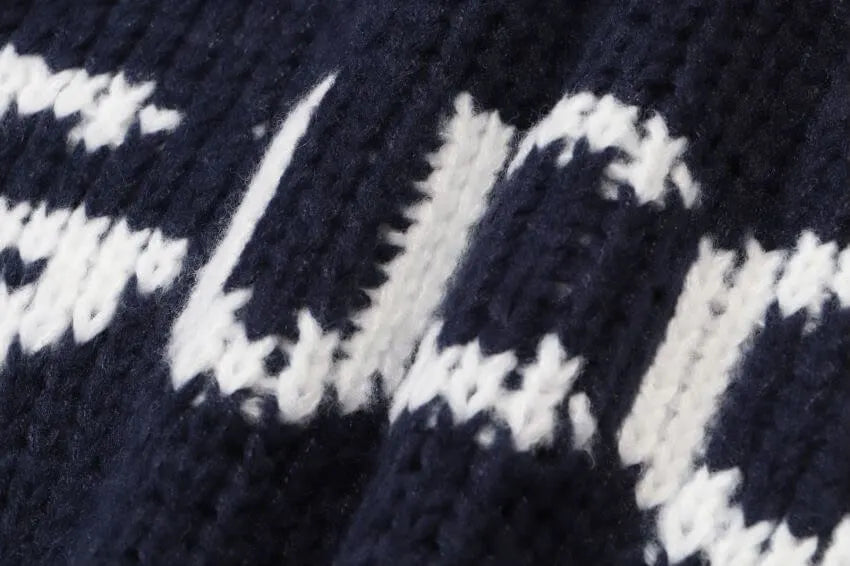 Letter Chunky Knit Sweater