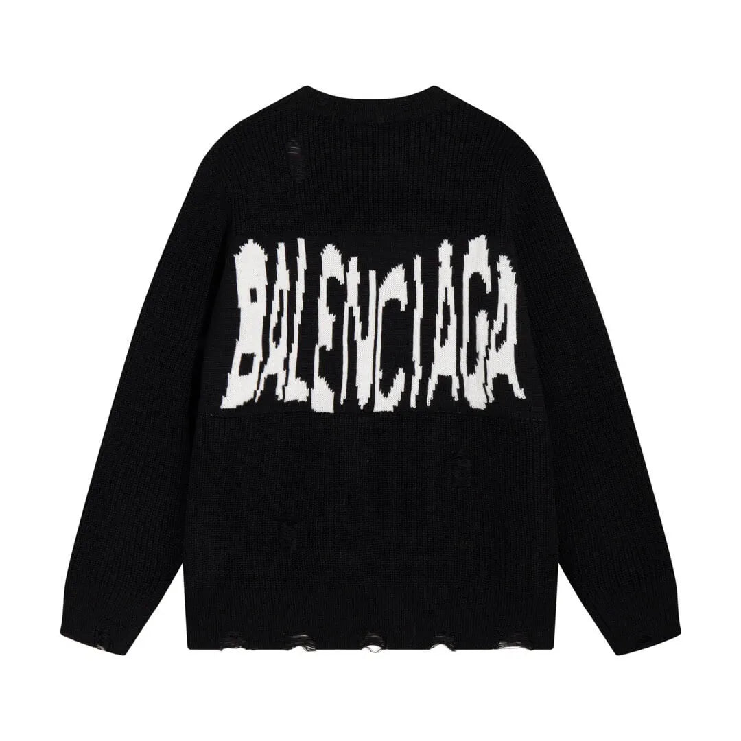 Distressed Crewneck Sweater