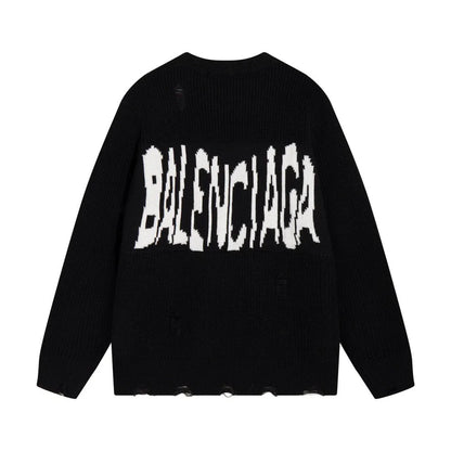 Distressed Crewneck Sweater