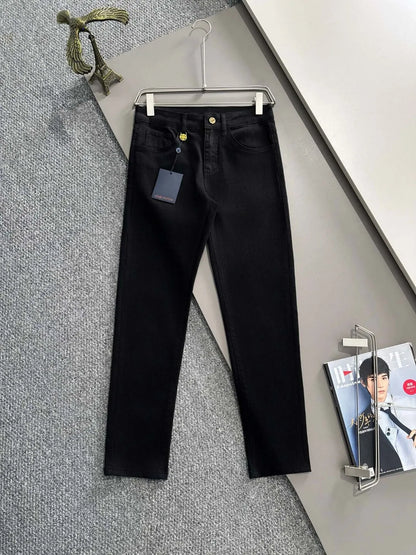 Classic Label Slim Straight Jeans