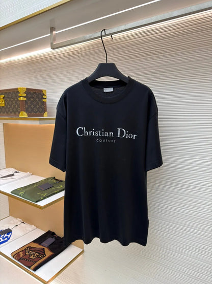 Vintage Script Letter Print T-Shirt
