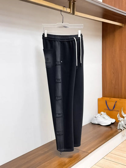 Side Multi‑Patch Decorated Straight Pants